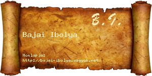 Bajai Ibolya névjegykártya