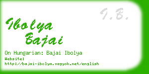 ibolya bajai business card